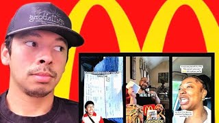 American McDonald's Workers Showing Their Paycheck