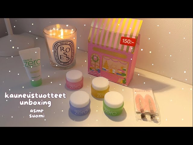 ASMR suomi - Uudet kauneustuotteet unboxing | ostokset esittely | korealainen kosmetiikka ihonhoito
