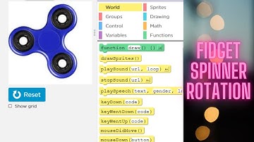 How to create Fidget spinner rotation in Game lab in code.org.
