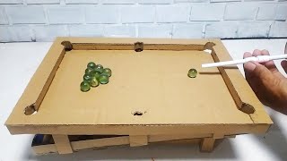 How to make a billiard toy out of cardboard