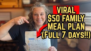 $50 Feeds Your Family ALL WEEK! 7 Days Full of Meals including meal plan, grocery list and recipes!