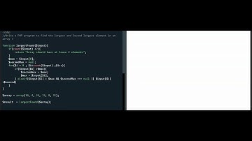 PHP Programs Interview :- First Max and Second Max value get in array