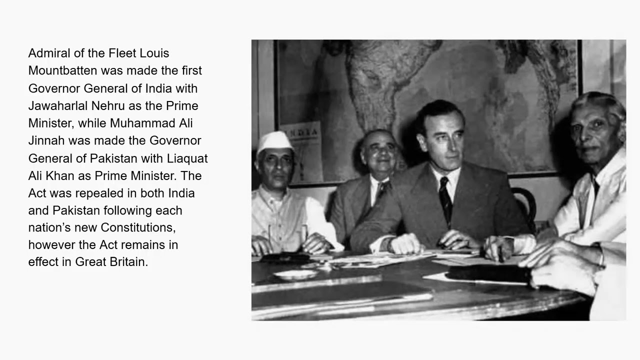 July 18: The Indian Independence Act is approved.