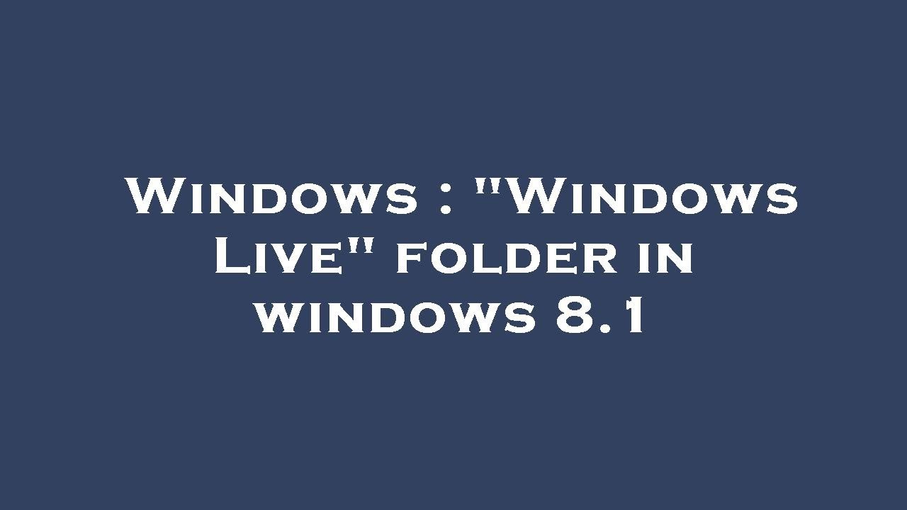 Windows :