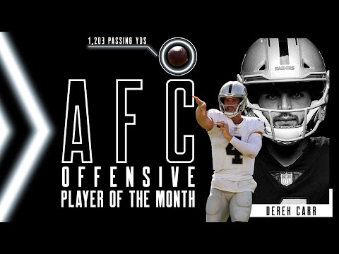 Derek Carr's 1,203 Yards Leads to NFL Offensive Player of the Month for September | Highlights