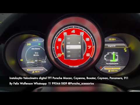 Funcionamento velocímetro digital tft Porsche Boxster Cayman 718 Macan | @porsche_acessorios