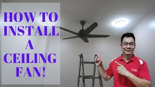 How To Install Alpha Af20 Remote Control Ceiling Fan Cara Pasang Kipas Siling 如何安裝风扇