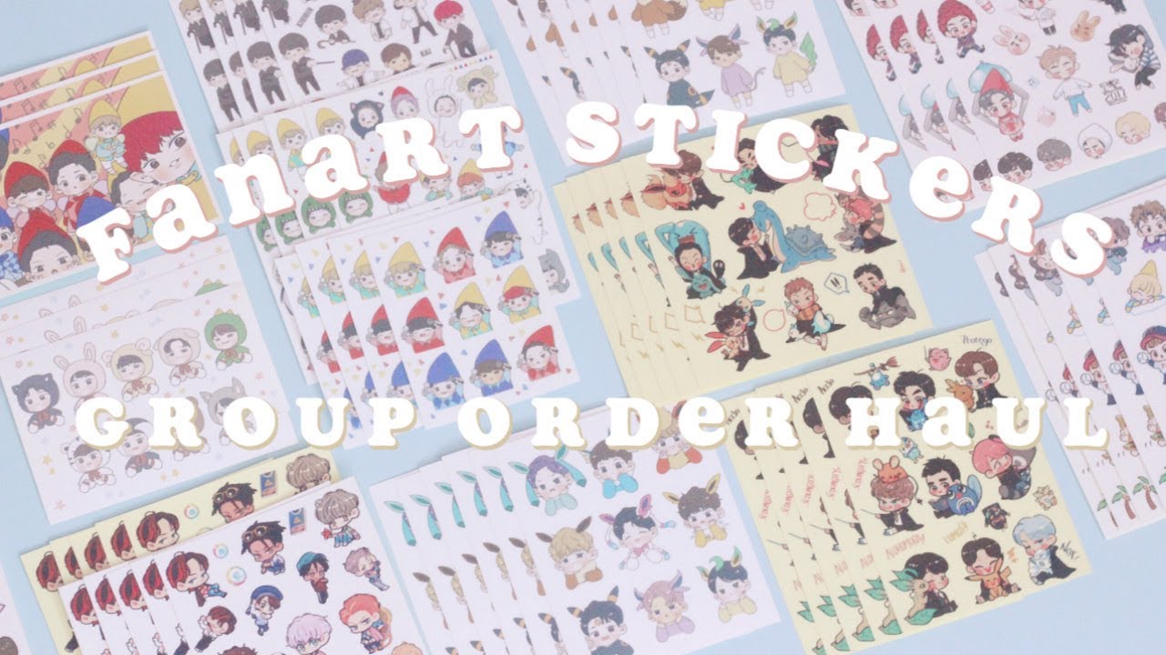 🍬 exo fanart sticker haul
