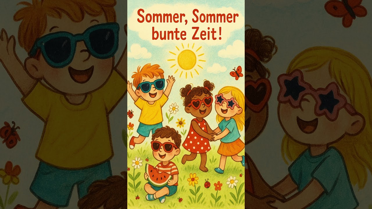 Sommer, Sommer, bunte Zeit 🌞🎈 Kinderlied Short für die Ferien