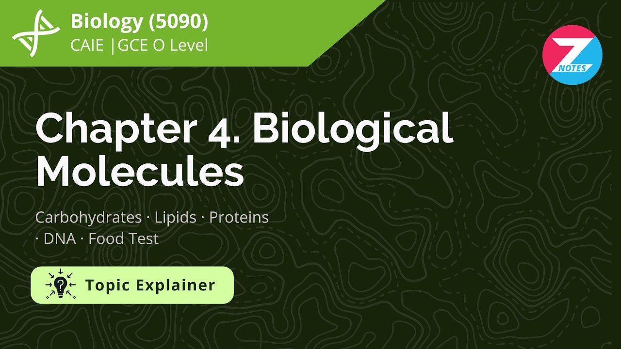 Topical Biological Example CAIE GCE O Level Biology (0590)| Chapter 4: Biological Molecules ...