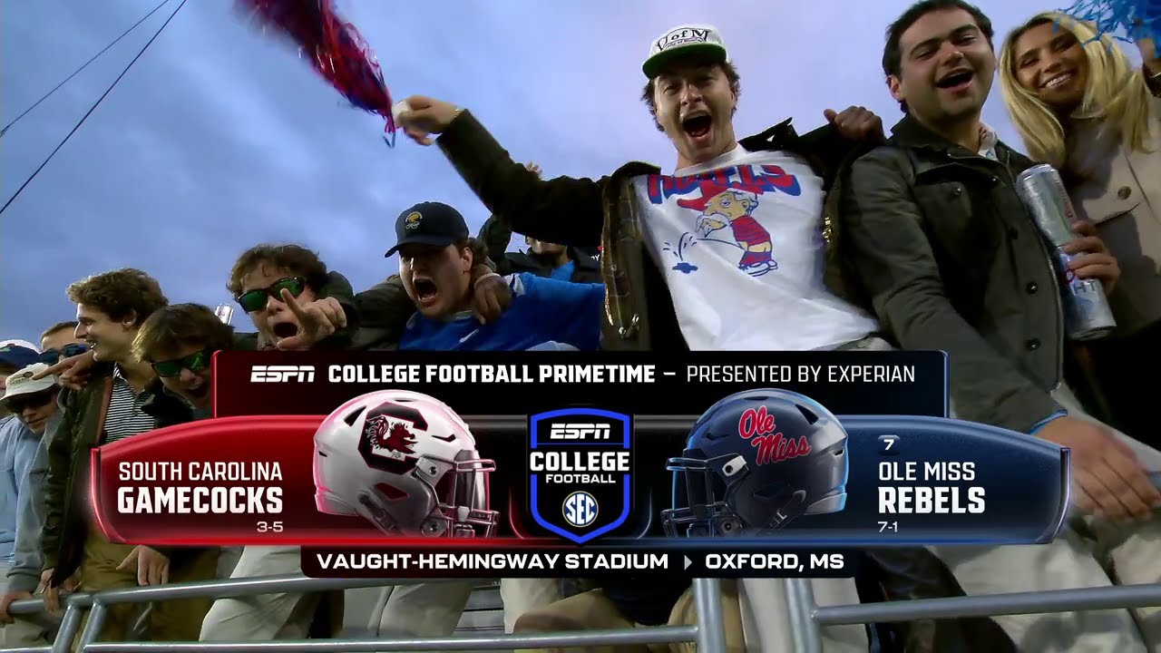 NCAA Football 2025: South Carolina at #7 Ole Miss