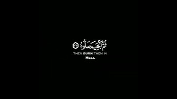 خذوه فغلوه ثم الجحيم صلوه شاشة سوداء | كرومات قرآن كريم | شريف مصطفى حالات واتس