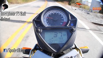 Interphone F5 On Shorty Helmet: 70 MPH Street Test of Interphone F5 On Half Helmet