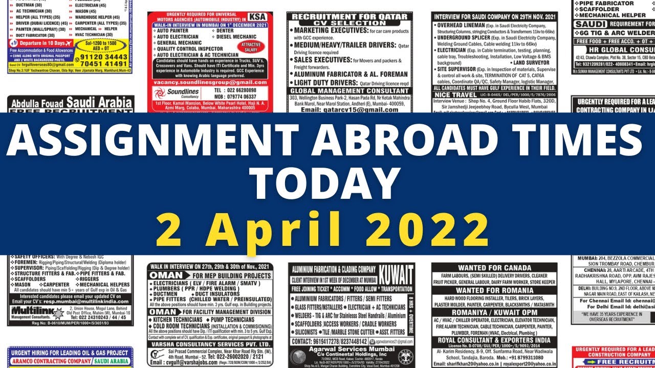 assignment abroad times today pdf newspaper