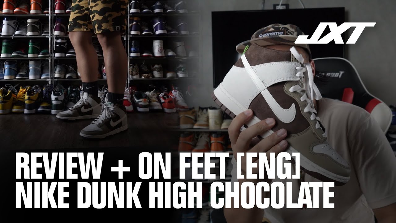 Nike Dunk High PRM LIGHT CHOCOLATE Review & On Foot - YouTube