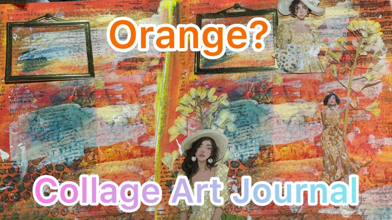 #journal #art #basteln❤️ Seite gestalten  🤩Mixed Media 😍Journalsay 🥰 #action Sketchbook 👍 🤫ORANGE 😍