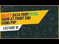 Fetch Data from MySQL Database and Display on Frontend using HTML & PHP