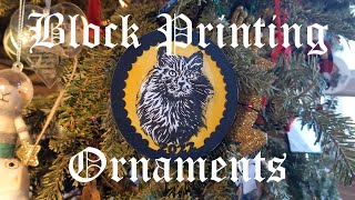 Block Printing Christmas Cat Ornaments by Alex and Olmsted 196 views 1 year ago 3 minutes, 31 seconds