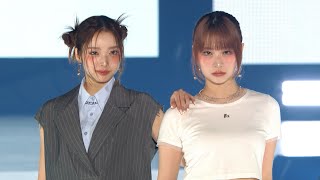 MYERA・Koto＆Yui、ペアランウェイで息の合った堂々ポージング披露！クールな表情で会場魅了　『Rakuten GirlsAward 2025 S/S』