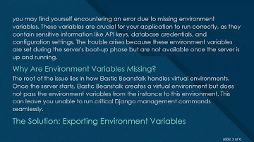 How to Run Django Commands on Elastic Beanstalk with Missing Environment Variables