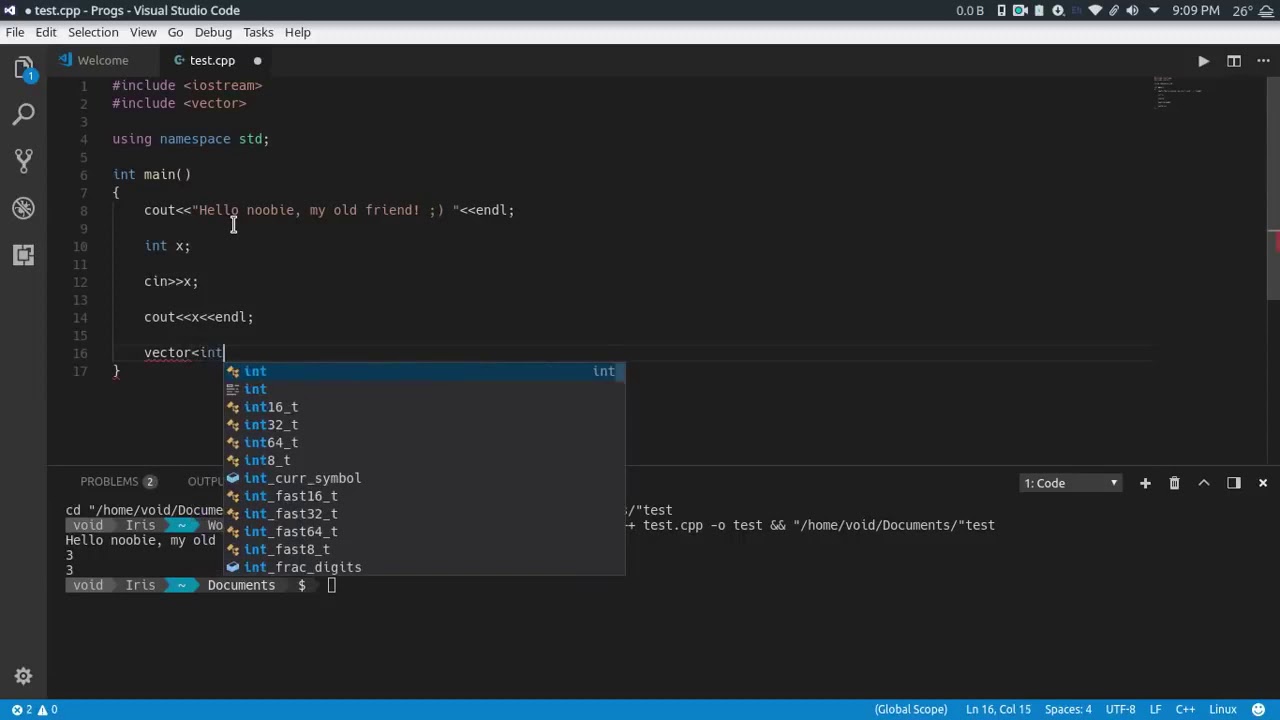 how to use visual studio code c++