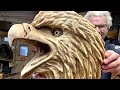 How to CARVE Eagle Head - $ 30 mins $ - Screeching Eagle - Every Single Step by step for beginners