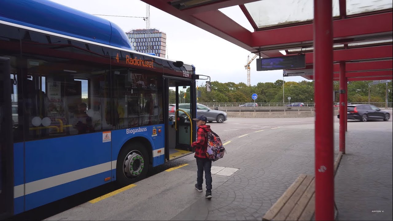 Sweden, Stockholm, bus 4 ride from Gullmarsplan to Fridhemsplan