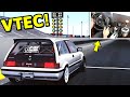 Joined a Drag Race with a 1200 HP CIVIC! - Assetto Corsa