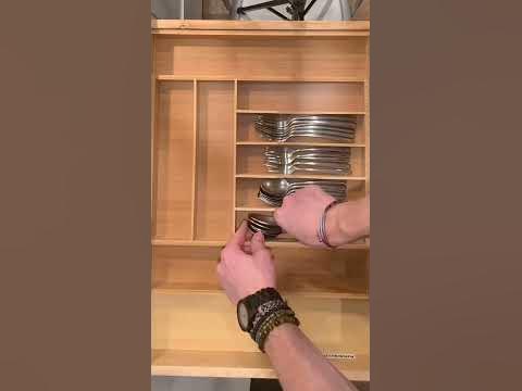 Bamboo Kitchen Drawer Organizer, Large Silverware Tray, Expandable