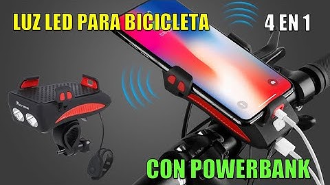 LUZ LED PARA BICICLETA + POWERBANK 4 EN 1