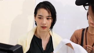 「のん」がずぶ濡れの稲穂に／いわて純情米CM+メイキング