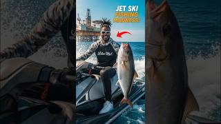 HE CAUGHT A MONSTER FISH ON A JET SKI! Unbelievable fishing skill catching amberjack!
