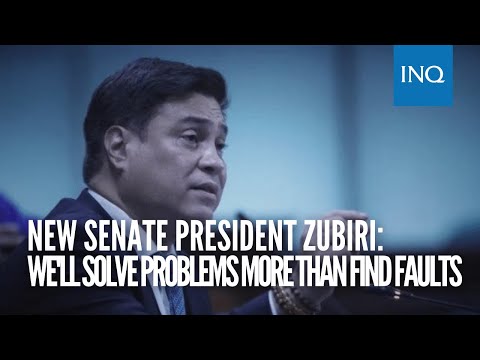 New Senate President Zubiri: We'll solve problems more than find faults