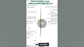 KUK B.Sc Real and Complex analysis examination 2022