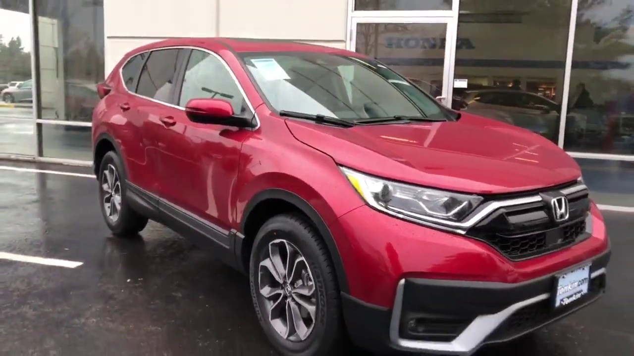 2020 CR-V 1.5T AWD EX Radiant Red Metallic-Gray - YouTube