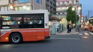 いすゞエルガ東武バス2947有65六木都住経由八潮駅南口行き亀有駅北口17時50分到着