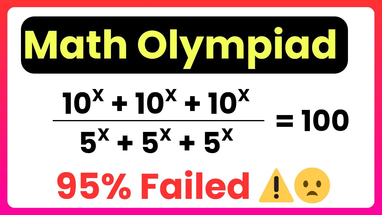Math Olympiad| I Solved a Very Hard Exponential Math Algebra Equation 