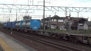 【HD】EF64-1022 貨物列車(1554レ 緑タキ43000の回送付) 清洲駅貨物線