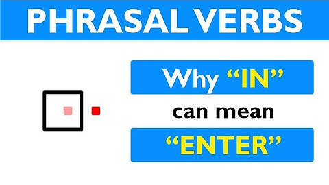 Phrasal verb prepositions: IN part 02: IN means ENTER