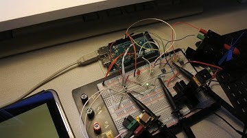 Arduino MegaADK ep. 25 : Test, Android, JavaScript, time, delay, fischertechnik, AVR C, lamp, wiring