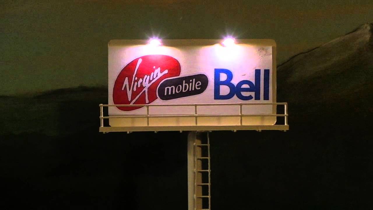 Ho scale lighted billboard YouTube