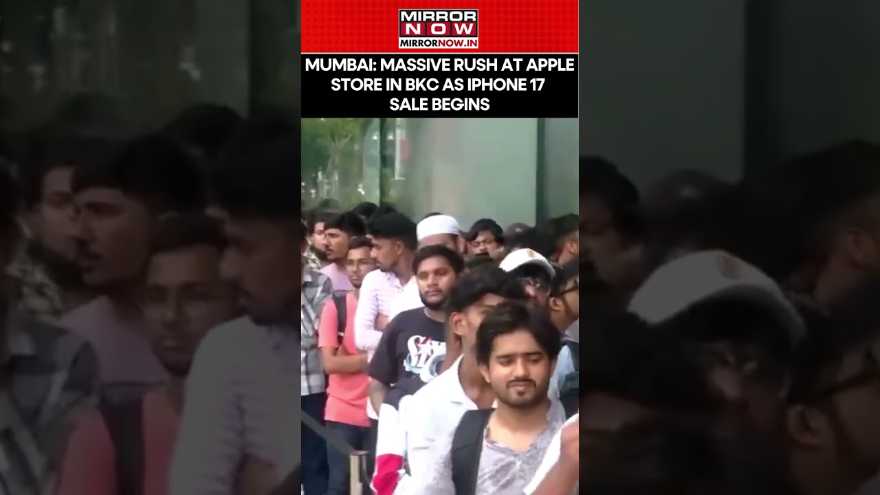 Apple iPhone 17 Goes On Sale; People Wait In Long Queues Outside Mumbai BKC Apple Store 
