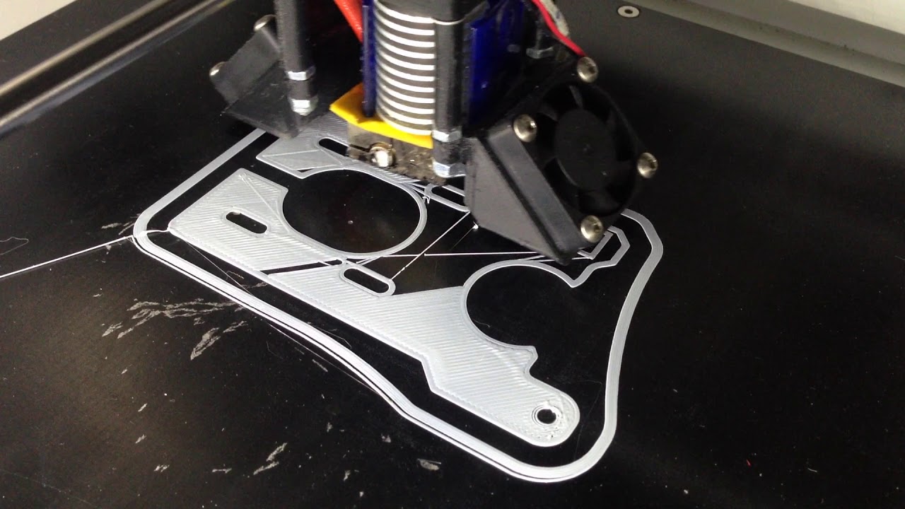 First layer print of Belted Extruder V3 compact edition - YouTube