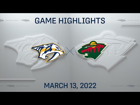 NHL Highlights | Predators vs. Wild - Mar 13, 2022