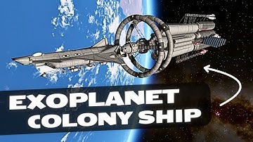 Building An EXOPLANET COLONY SHIP in Orbit - in Kerbal Space Program - Stock Parts!