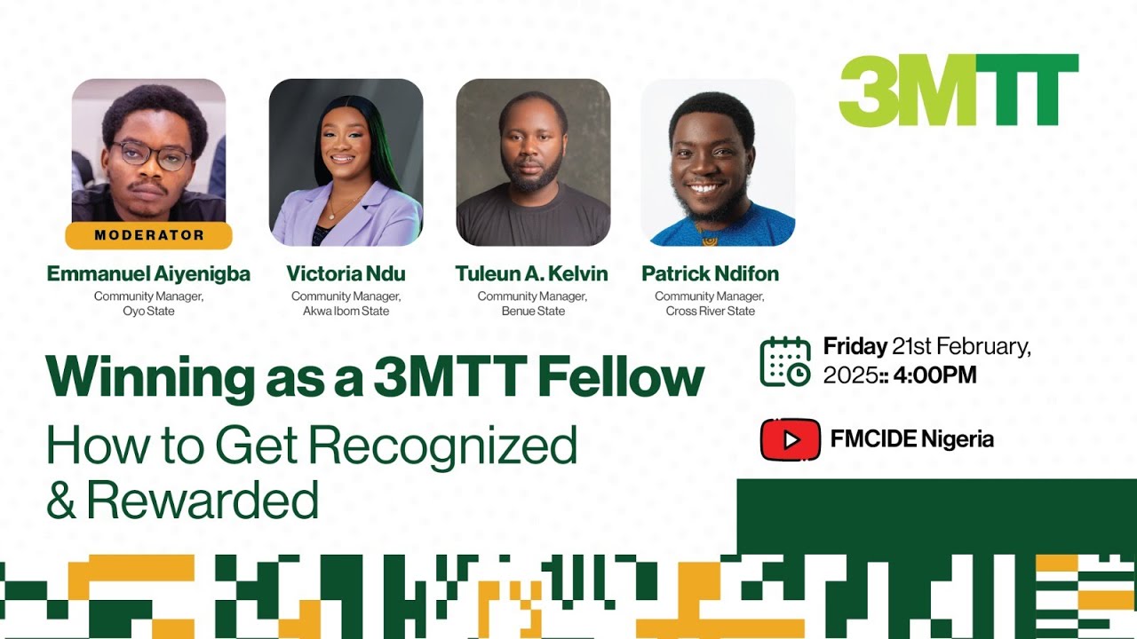 Winning as a 3MTT Fellow: How to Get Recognized & Rewarde - YouTube