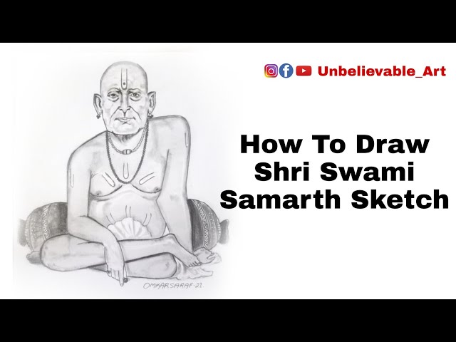 Shree Swami Samarth digital sketch