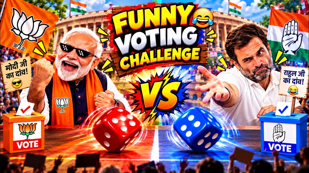 मोदी vs राहुल ⚡ | Funny Vote Challenge | आपकी आवाज कौन #Live #Modi #Rahul #Challenge