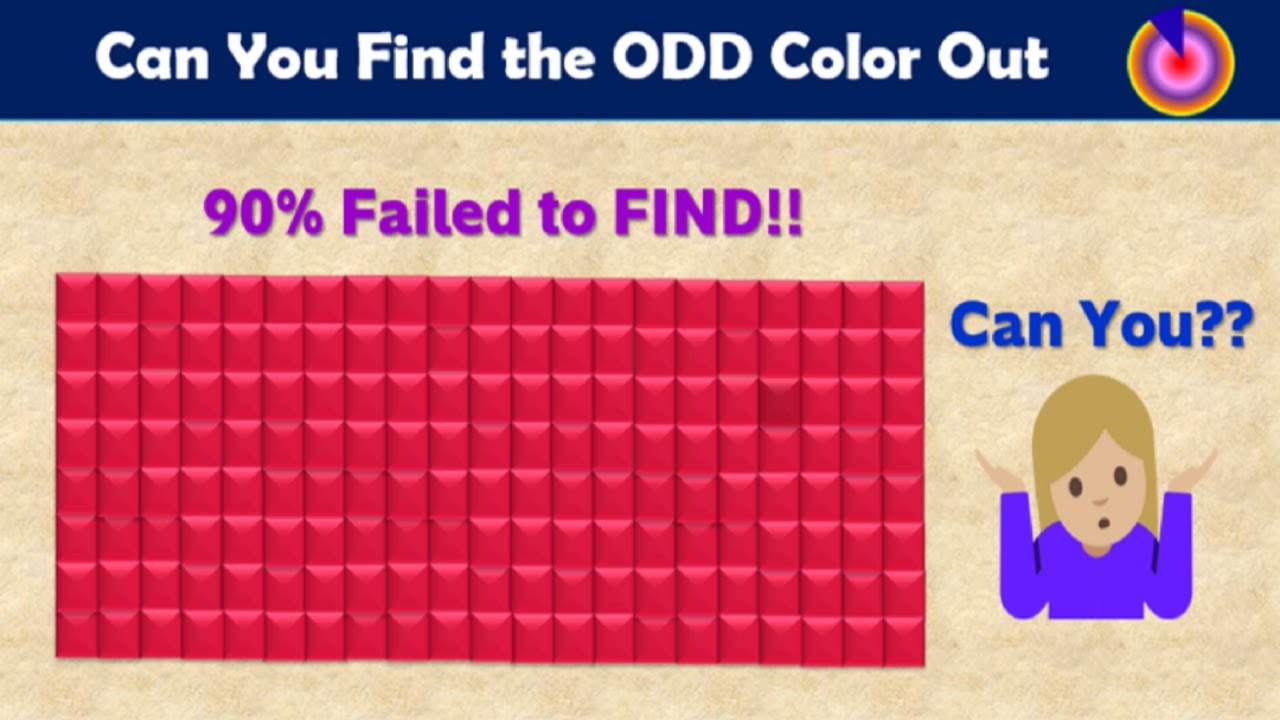 How Good Are Your Eyes Color Test {90 Fail in this Test} Find the Odd Color Out Eye Test