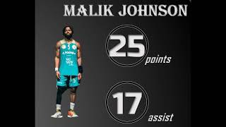 Malik Johnson 25pts 17ast SwitzerlandSBL